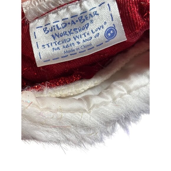 Build-A-Bear Workshop Red Sparkly Sequin Santa Hat stuffed animals. - Picture 3 of 3